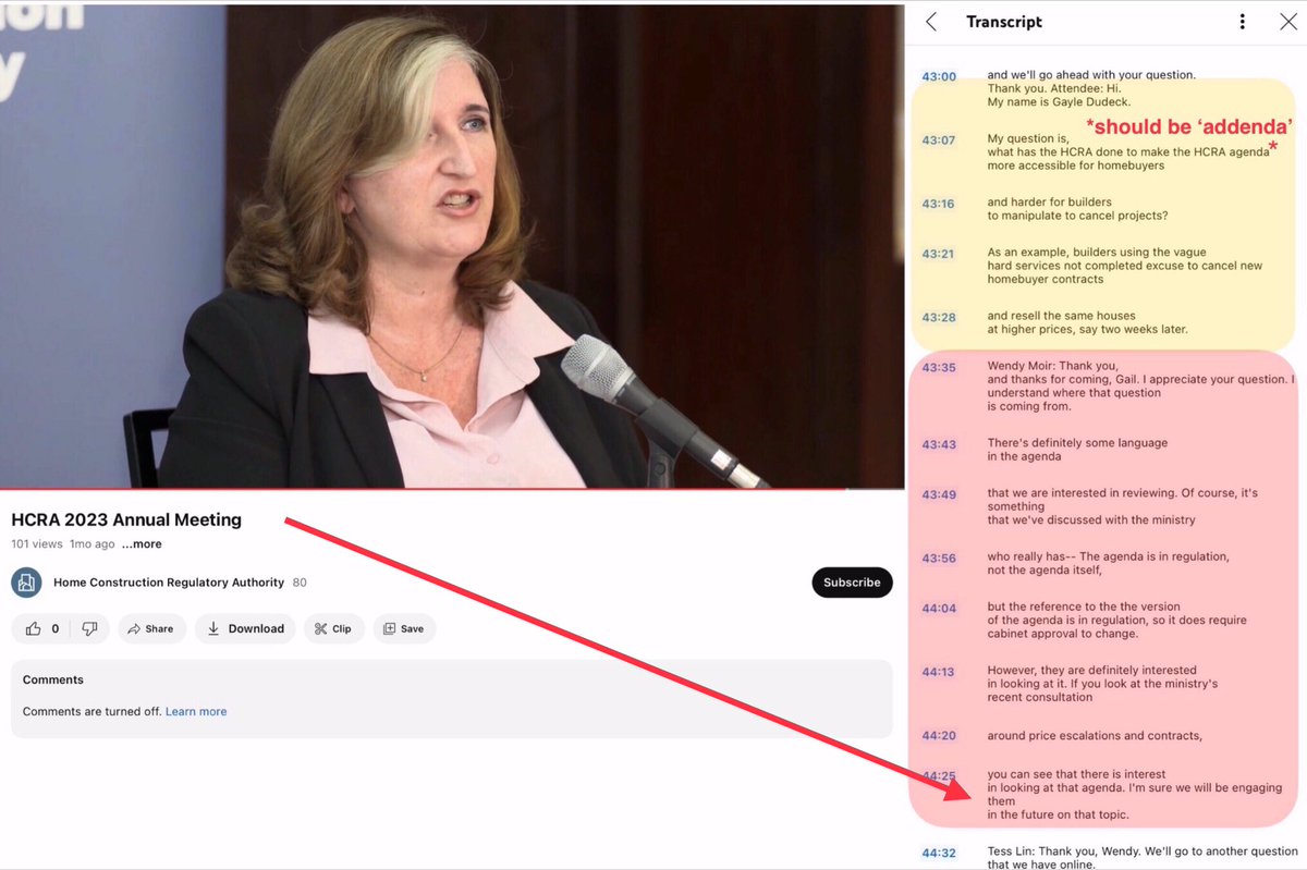 GayleDudeck's tweet photo. @McinnesFrank1 @CPBH01 @Mill_Moron @ReformTarion @hcraontario @ONconsumer @RakocevicT I too was at that 2023 HCRA Annual Meeting - total waste of time!
Was supplied with a vague non-answer to my question “…engaging with them in the future on that topic”.
#HalfPastNever #SmokeandMirrors #NoAccountability #NoTransparency https://t.co/nCyzph1saO