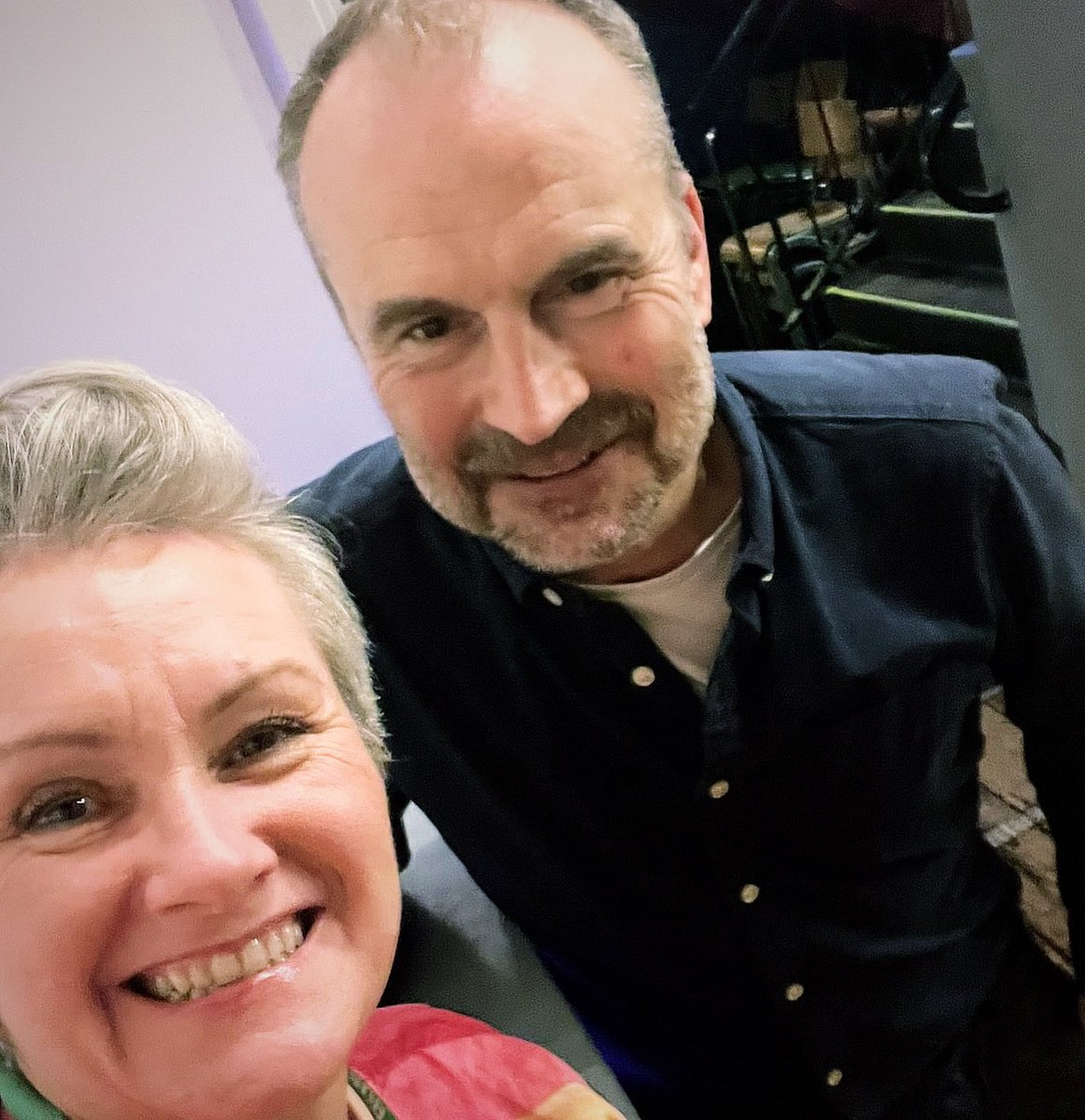 A joy to catch up with unofficial national treasure @debrabaker33 after seeing her perfect performance as Angela in #thismightnotbeit. Beautifully written by @sophialeuner and playing to thoroughly deserved sold-out houses in an extended run <a href="/bushtheatre/">Bush Theatre</a>