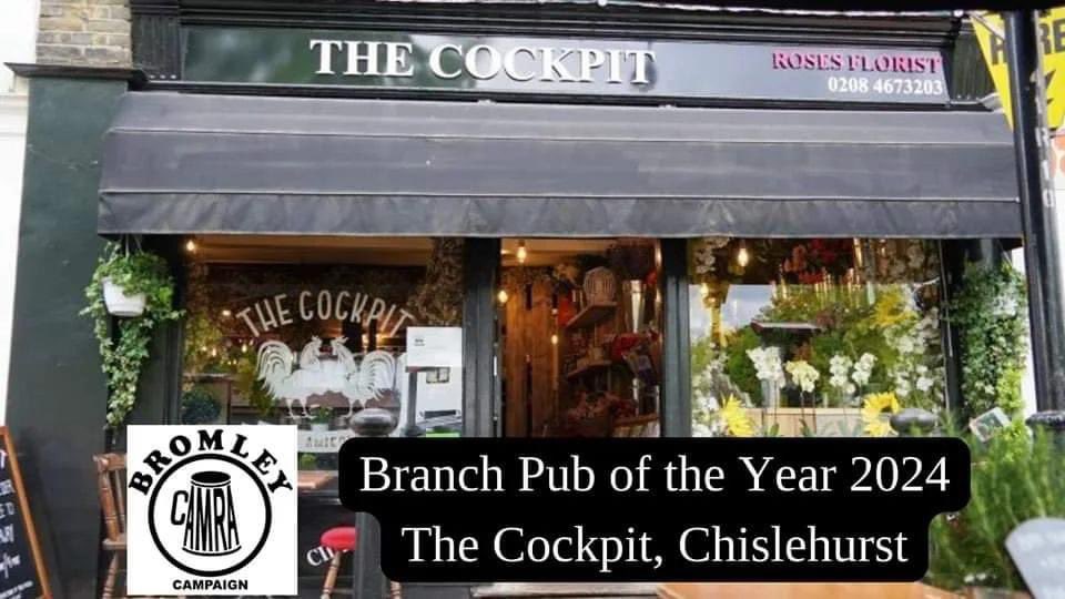 THANK YOU BROMLEY CAMRA FOR THIS AWARD! WE'RE LUCKY TO HAVE SO MANY CRACKING BOOZERS IN BROMMERS SO TO BE UP THERE RUBBING SHOULDERS WITH THEM IS AMAZING! THANKS TO OUR CUSTOMERS & TO THE TEAM FOR ALL THEIR PASSION AND VITALITY AND PATIENCE PUTTING UP WITH ADAMS ANTICS THANKS