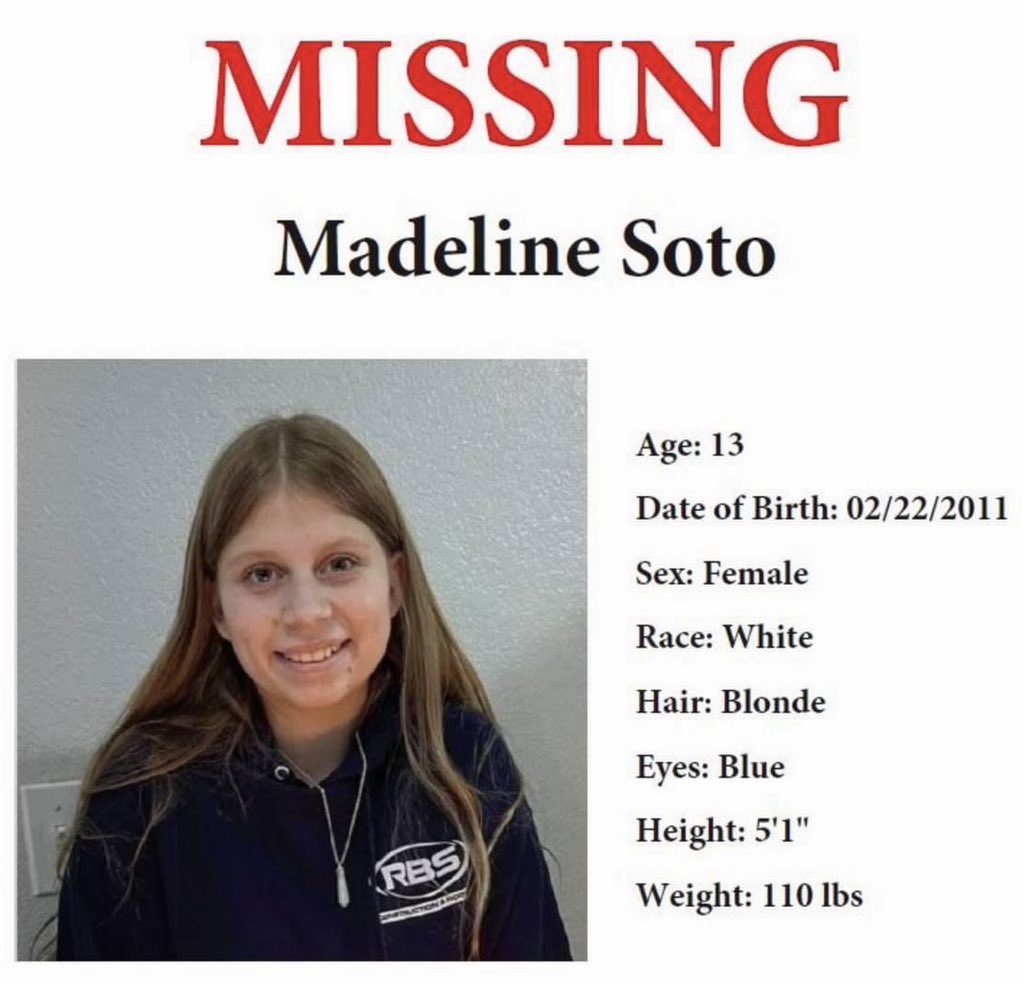 The @OrangeCoSheriff will have an update on the disappearance of Maddie Soto at 1pm. LIVESTREAM HERE: wesh.com/nowcast @WESH
