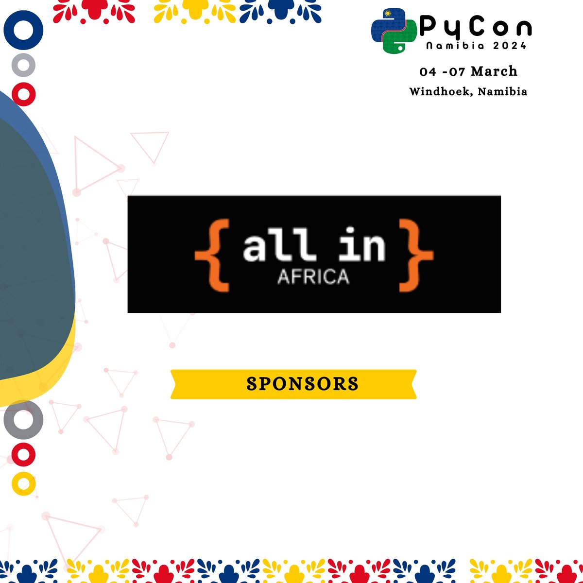 PyConNA's tweet image. We are excited to announce that the @allinopensource
has joined forces with us as a Sponsor for PyCon Namibia 2024!
🐍 Huge thanks to All in Africa for their unwavering support.
Dive in:allinopensource.org to Learn more about the community👏👏🌍