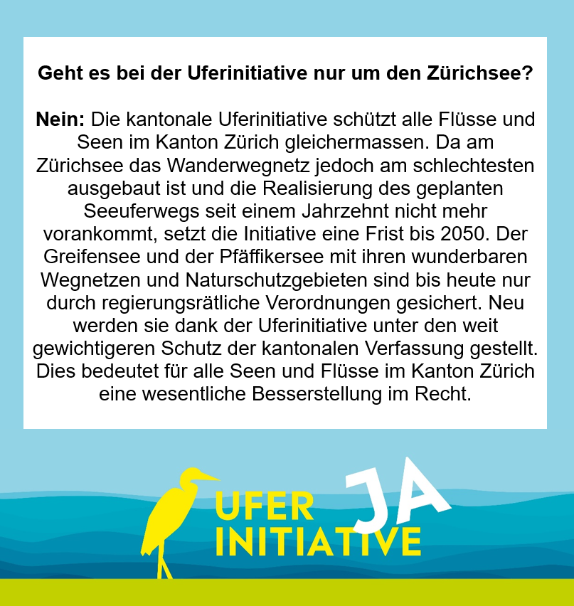 uferinitiative's tweet photo. Mit der #Uferinitiative werden alle Seen und Flüsse im Kanton Zürich geschützt.
https://t.co/G9wKKciTcL https://t.co/E7A21ePRr6