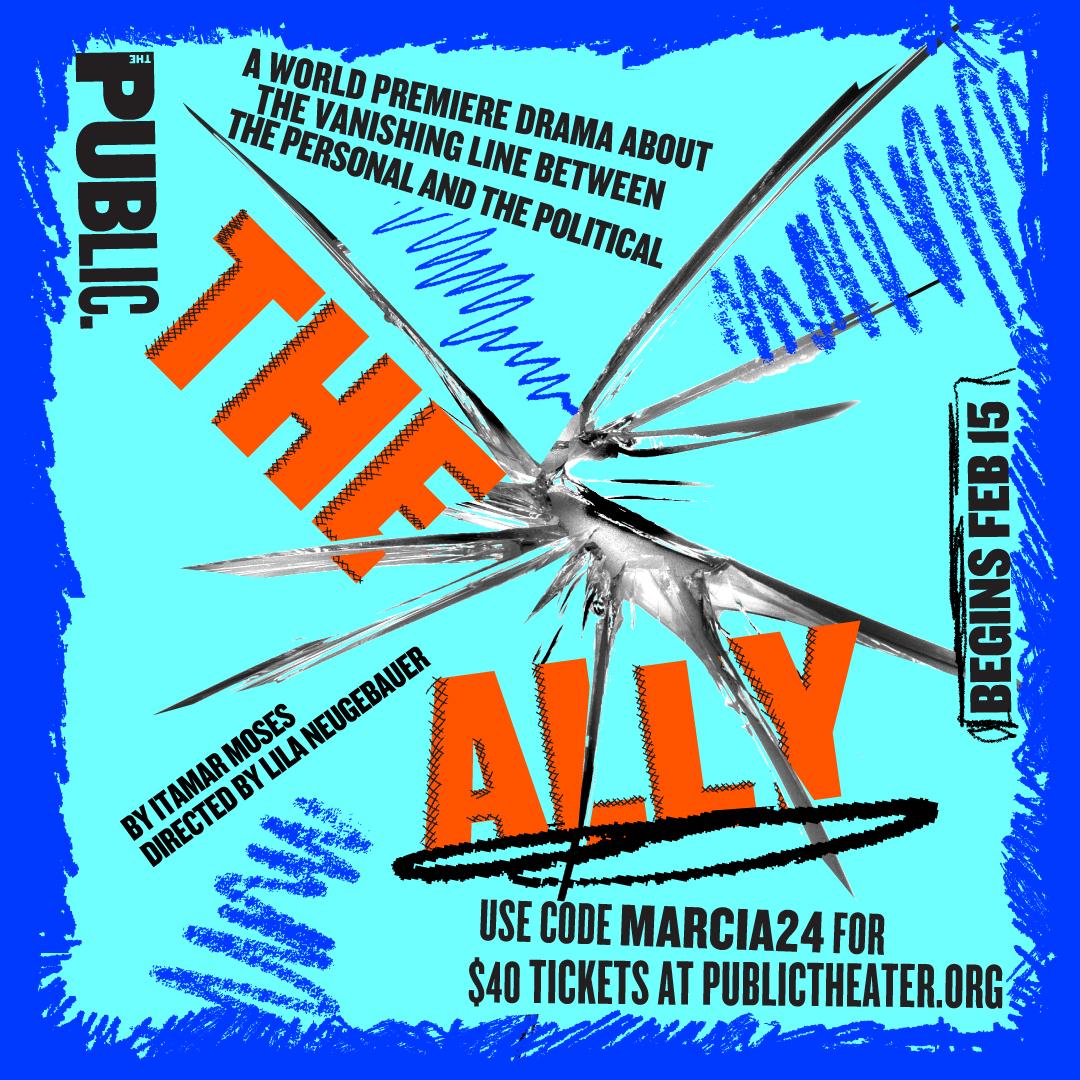 Join us for Community Night | Wednesday, March 6 • 7:00 pm. Unlock $40 No-fee Tickets with code MARCIA24 (Reg. $75). For Tickets: publictheater.org/productions/se… 212.967.7555, Public Theater Box Office, 425 Lafayette Street, NYC