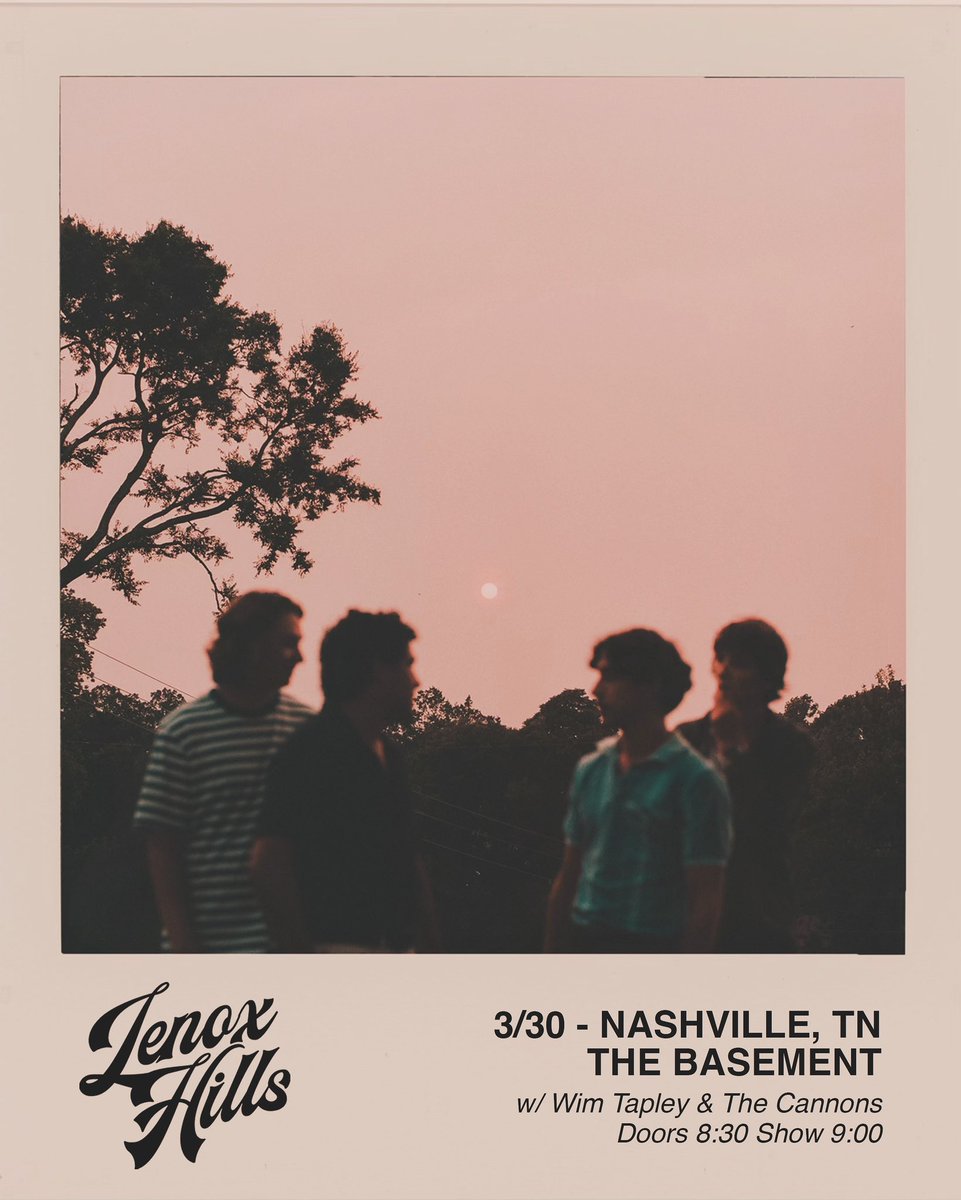 Nashville, we’re very excited to announce that we’ll be back playing @TheBasementNash with our good friend @WimTapley on Saturday, March 30th. As always, tickets are available for purchase via link in bio. P.S. This may or may not be a release show. ;)