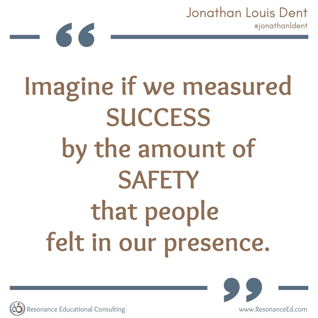 💡 What if success in education was measured by the safety students feel in our presence? (@jonathanldent) 🌟 Let's prioritize creating environments where everyone feels valued, respected, and secure. 🤲 Together, we can cultivate spaces where learning thrives.