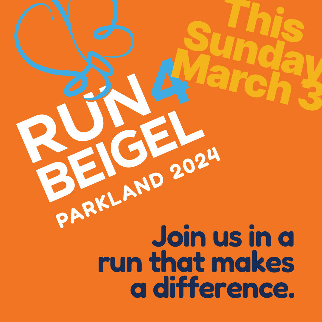 Join us at #run4beigel this Sunday! You can choose your distance. Walk. Run. 5K. 10K. Push yourself even more in our virtual Half Marathon! March 3 at Pine Trails Park in Parkland. Sign up now at bit.ly/3v3zIFi