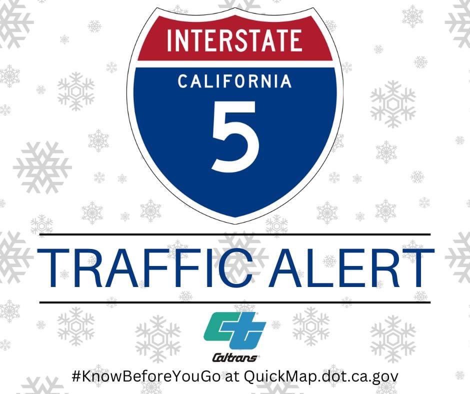 TRAFFIC ALERT: All trucks are being screened for chains on northbound I-5 at Fawndale, 10 miles north of Redding. Trucks must have chains in order to proceed north. #KnowBeforeYouGo at QuickMap.dot.ca.gov