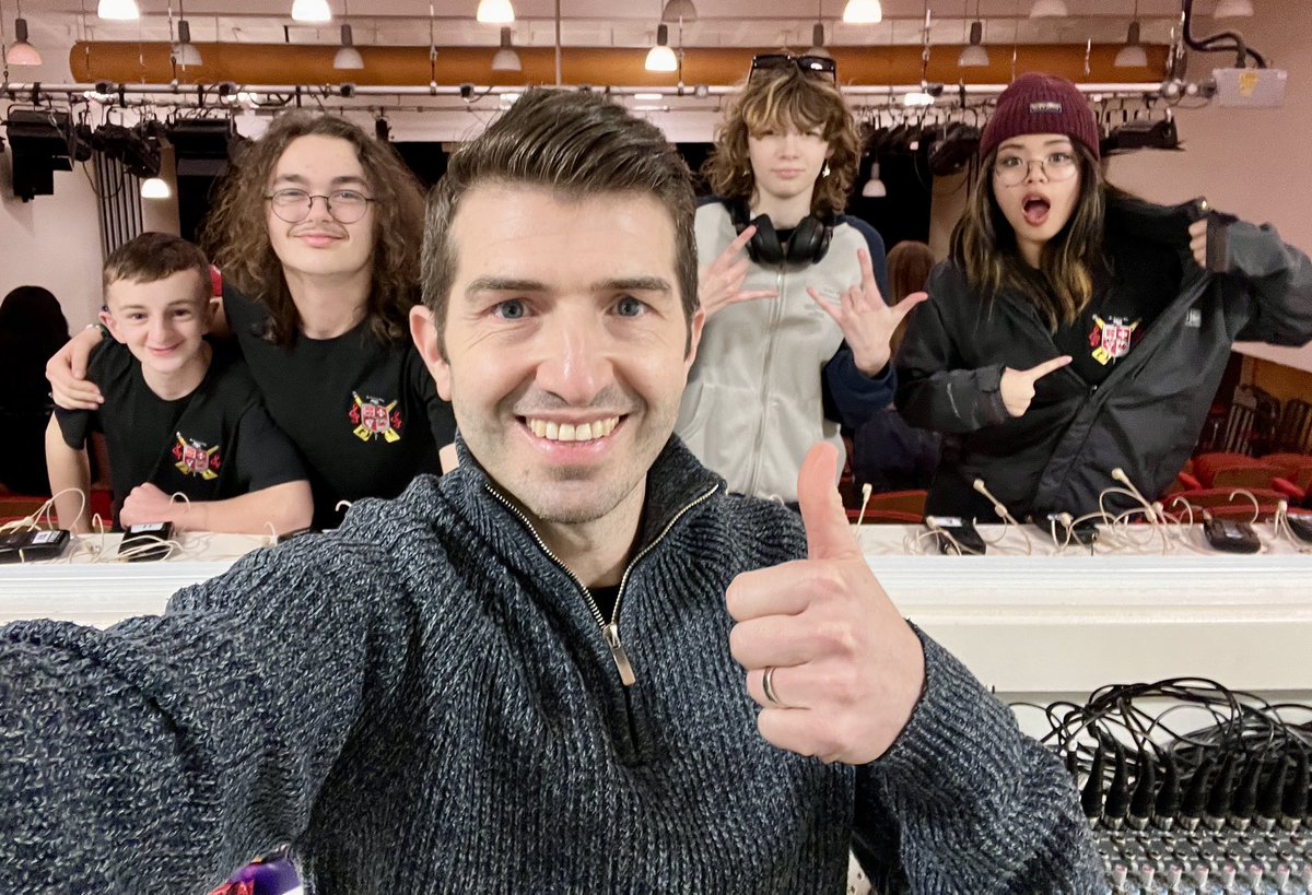 Tech Team photo before our final performance of High School Musical! 
<a href="/StCyresSchool/">St Cyres School</a> <a href="/StcyresD/">St Cyres Drama, Music, PA & Dance Dept</a> #StCyresChat
