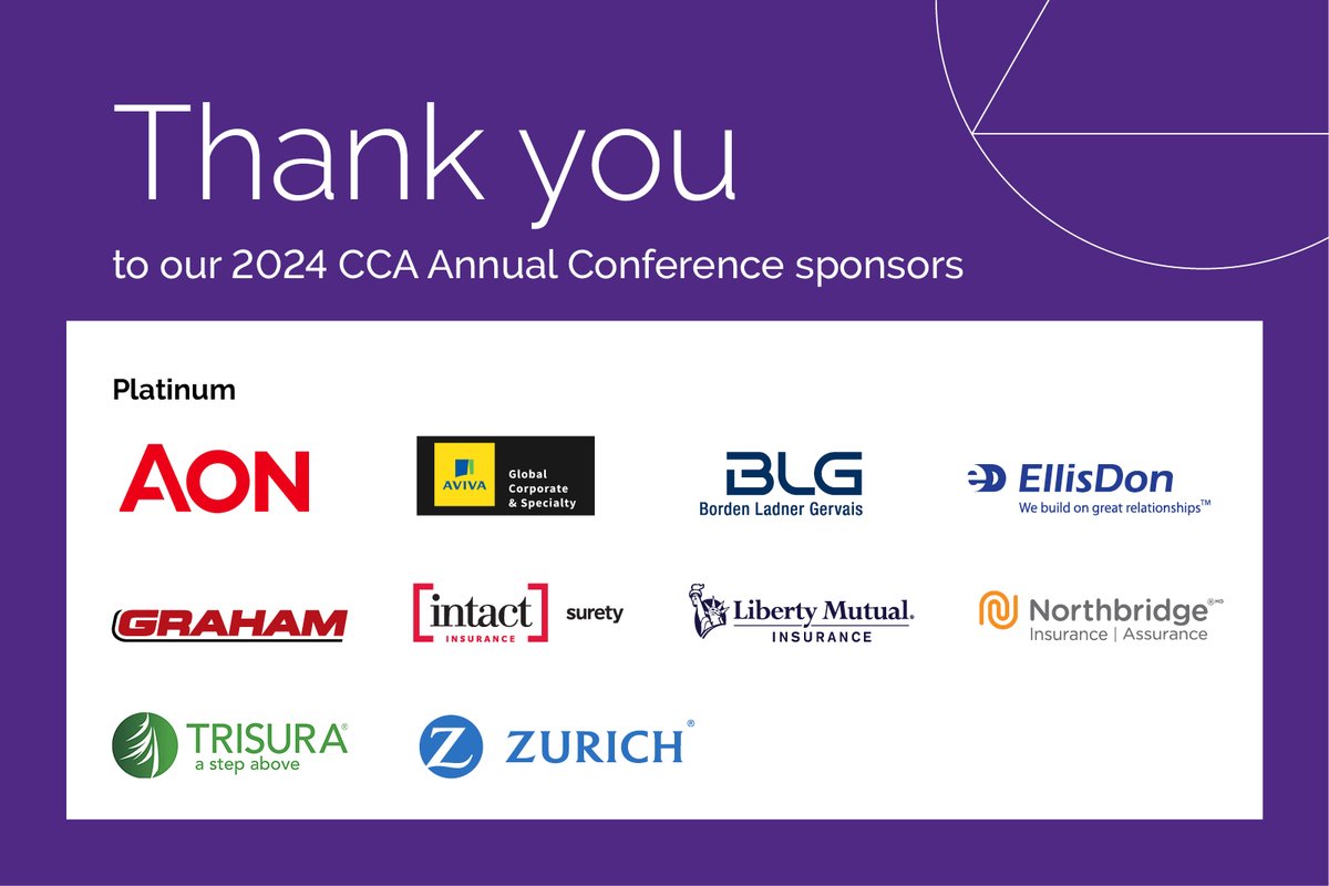ConstructionCAN's tweet photo. The #CCAConference's success is due in large part to our sponsors. Thank you to our 2024 platinum sponsors.
View all our sponsors here: https://t.co/n9Mn9OqhDn https://t.co/Ea63I9UvDu