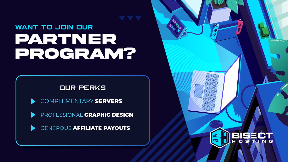 Want to join the BisectHosting partnership program and gain access to awesome perks? 😎

Learn more below: