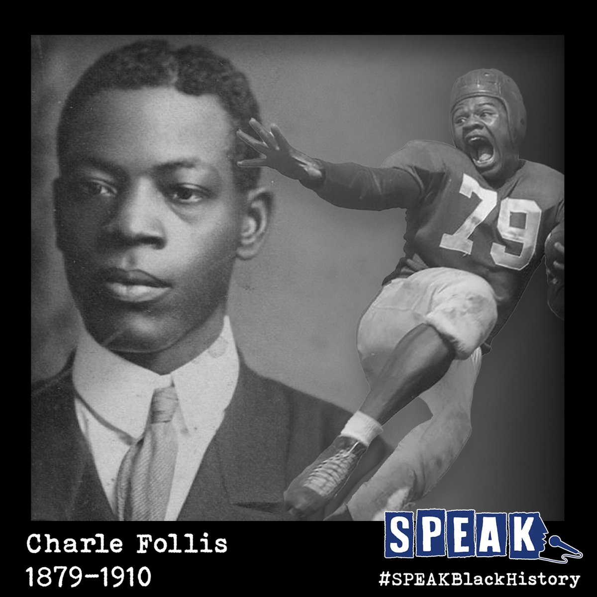 speak_event's tweet image. SPEAK salutes Charles Follis, "The Black Cyclone," the first African American pro footballer. His courage and skill challenged 1900s racial barriers, inspiring future athletes. #CharlesFollis #BlackCyclone #Trailblazer #SPEAKBlackHistory #SPEAKEvent