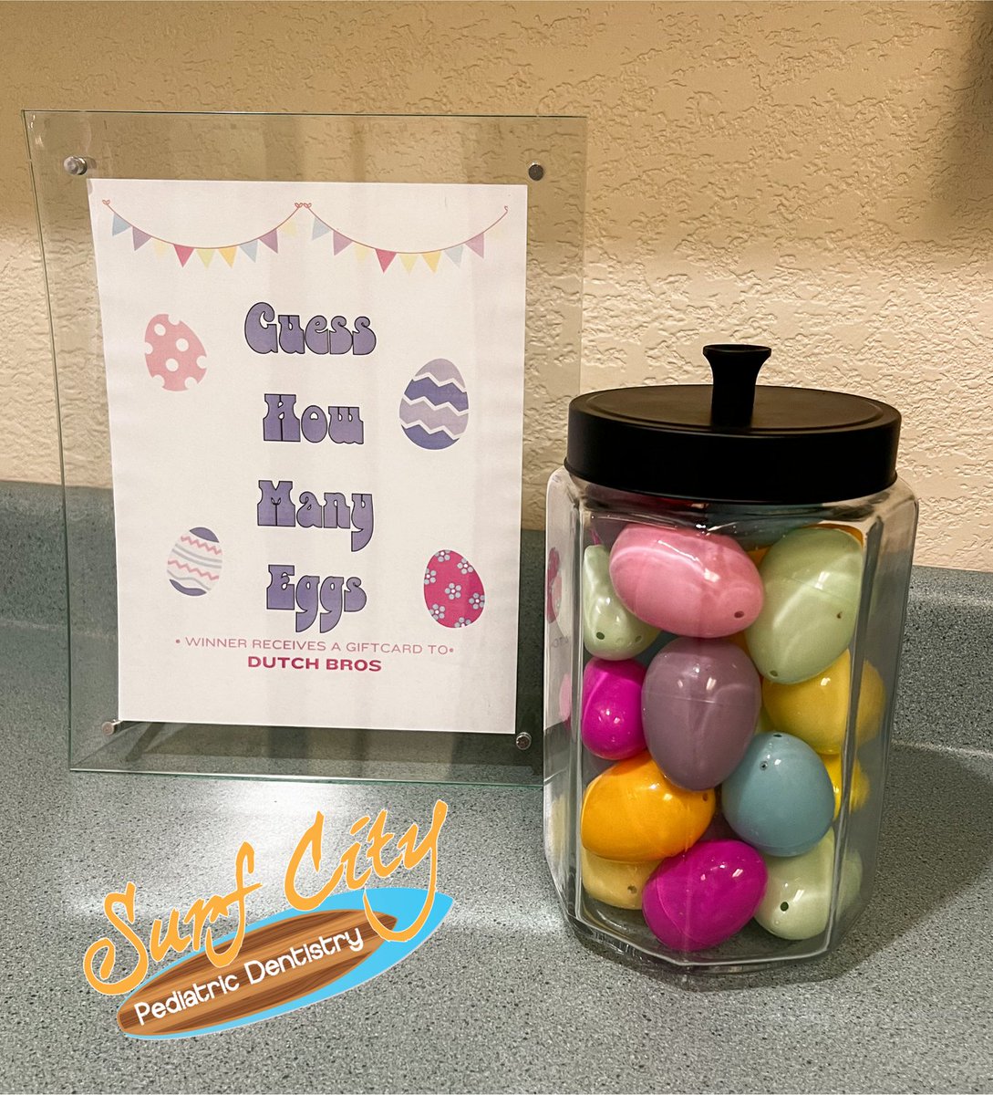 🚨March Contest Alert 🚨 Schedule your appointment in March and guess how many eggs are in the jar! Winner will receive a gift card to Dutch Bros🐣