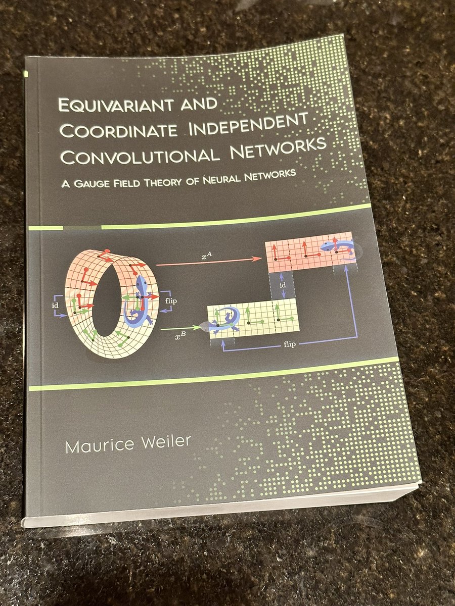 Look what arrived! <a href="/maurice_weiler/">Maurice Weiler</a>’s thesis (I’m on his thesis committee). Also basis of book with Patrick Forré, <a href="/erikverlinde/">Erik Verlinde</a> and <a href="/wellingmax/">Max Welling</a>.
maurice-weiler.gitlab.io/#cnn_book