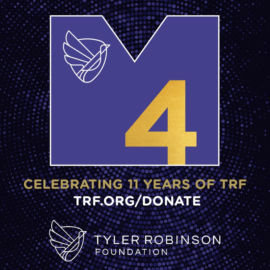 Join us this month as we mark ELEVEN YEARS of Tyler Robinson Foundation's impactful mission supporting over 20,000 pediatric cancer families! Celebrate with us alongside our #TRFAmbassadors and #TRFAthleteAmbassadors. Visit trf.org/donate to learn more & donate!