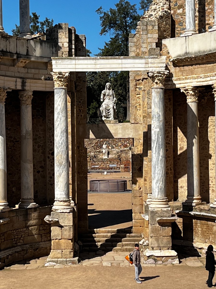 The #roman theatre in #Merida #Spain , constructed in honour of Marcus Agrippa is still amazingly well preserved. The statues in the scaenae frons are replicas of the originals in the National museum of Roman Art