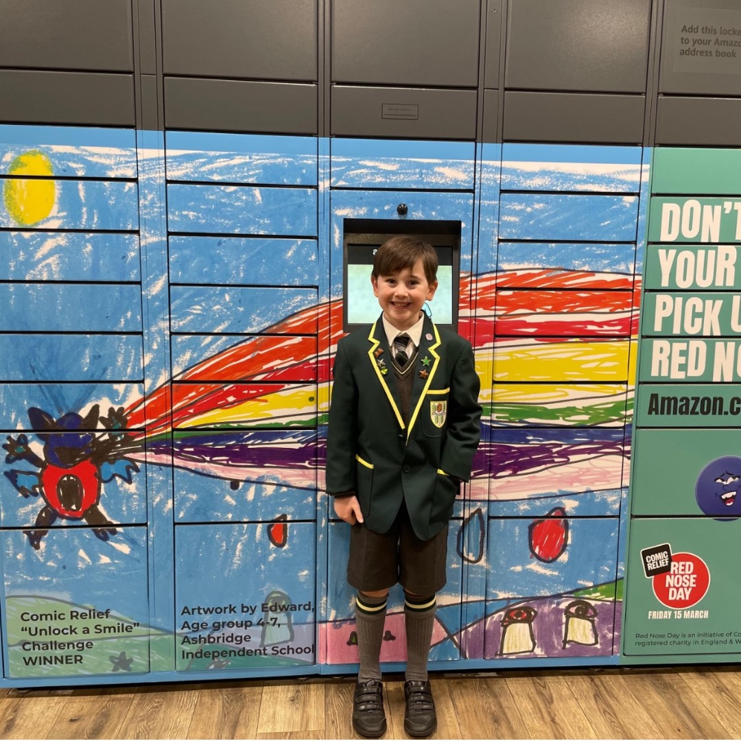 ⭐ Edward is a national winner! ⭐ We are so proud of Edward who has won the @comicrelief @amazonuk Unlock a Smile Challenge after drawing this fantastic picture for his homework. Edward's Amazon lockers can be found in @boothscountry Longton. #comicrelief #unlockasmile @iaps