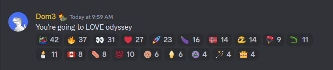 juicetin_420's tweet photo. Creepz, you're going to LOVE Odyssey 🦎 @Overlord_xyz @OdysseyChain @Portalcoin https://t.co/b334npg3tj