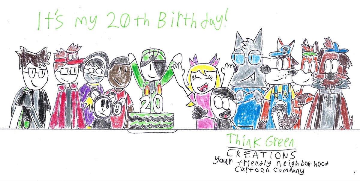 It's my 20th birthday, my neighborhood!

Yet I'm not allowed to drink or gamble... yet.

#birthday #20thbirthday #thinkgreensneighborhood #persona #fursona