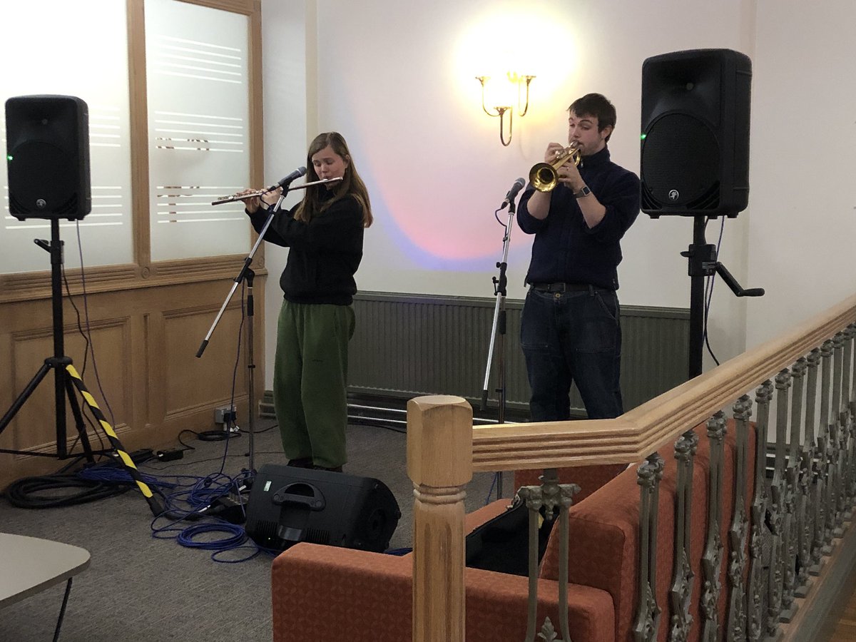 Our Finalists’ Open mic event is live with Matilda and Walter giving it their all! We’re enjoying some lovely food and drink in the good company of students and staff.