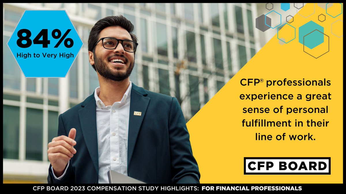 Explore the perks of being a #CFPpro with CFP Board's Compensation Study! Higher earnings & a strong sense of personal fulfillment are just some of the findings. Check out the full report for insights: cfp.net/news/2024/02/s…. #FinancialPlanning