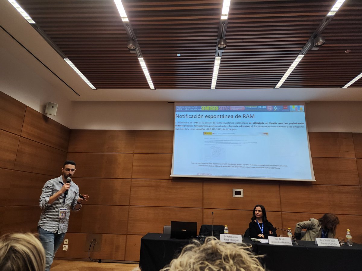#semergensefac24 <a href="/omar_perezrguez/">Omar Pérez 🇮🇨</a> nos recuerda que es obligatorio que notifiquemos las sospechas de las RAMs. Es muy importante que lo hagamos aunque no estemos seguros de que es una RAM al medicamento. <a href="/SEFAC_aldia/">SEFAC</a> <a href="/SEMERGENap/">SEMERGEN | Médicos de AP</a>