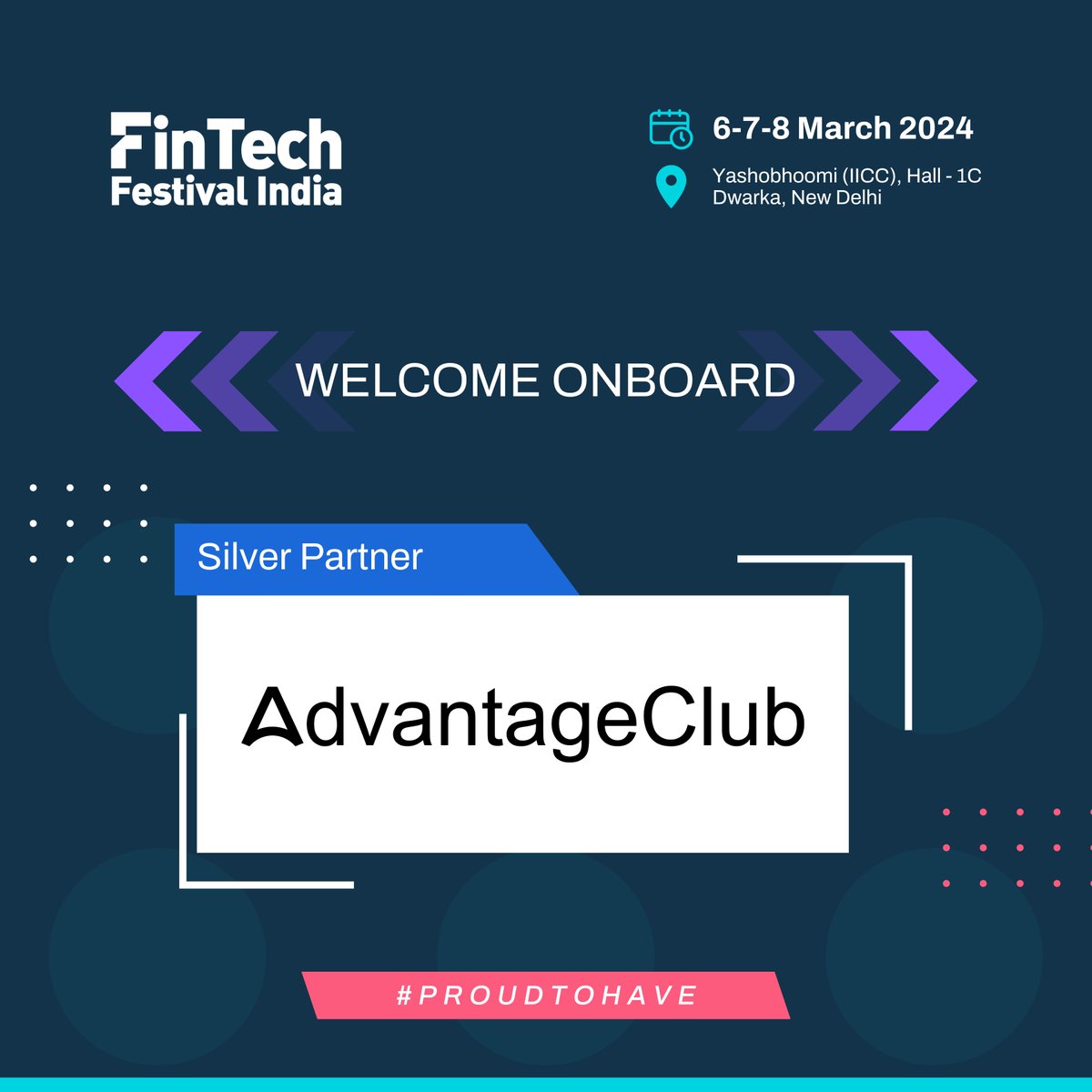 #SilverPartner - @myadvantageclub
We are delighted to have Advantage Club as a 'Silver Partner” for FinTech Festival India.
Book your tickets here- fintechfestivalindia.com/users/tickets?…

#FintechFestivalIndia #FFI2024 #silverpartner #partners #fintech #advantageclub