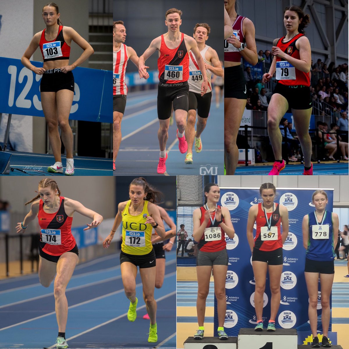 Congratulations to 5 of our athletes who made the Irish senior indoor top lists for 2024. All 5 were ranked inside the top 20.🔴⚫️ • Kate O’Connell - 200m & 400m • Izzy Cuffe - Mile • Saoirse Fitzgerald - 800m • Aoife Coffey - 3000m • Dara Donoghue - 800m & 1500m