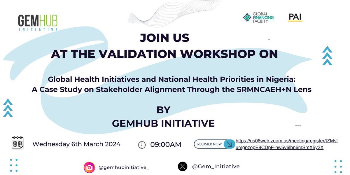 Save the date! Join us on March 6th for our validation meeting, where we’ll dive into the results of our #RMNCAEH+N case study in Nigeria. Together, we’ll ensure our findings truly reflect national and subnational health priorities. Don’t miss out! #Healthcare #Research #Nigeria
