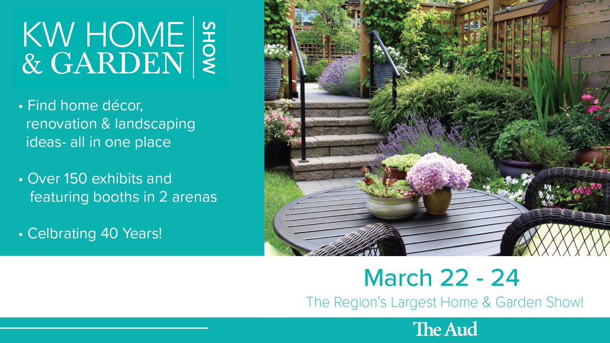 Join us for the KW Home & Garden Show March 22-24 at #KitchenerAud. With over 150 exhibitors, it’s your one stop shop for all of your home décor, reno & landscaping solutions.
Details: kwhgs.ca

#KWHomeShow