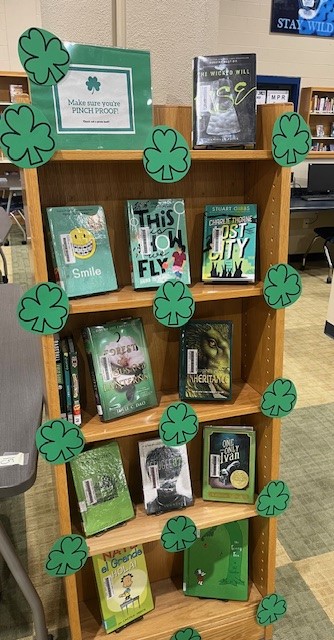 We are ready to welcome March! We have books on display written by women to honor 👧Women's History Month! Also, don't get caught without a green book on March 17! 📗