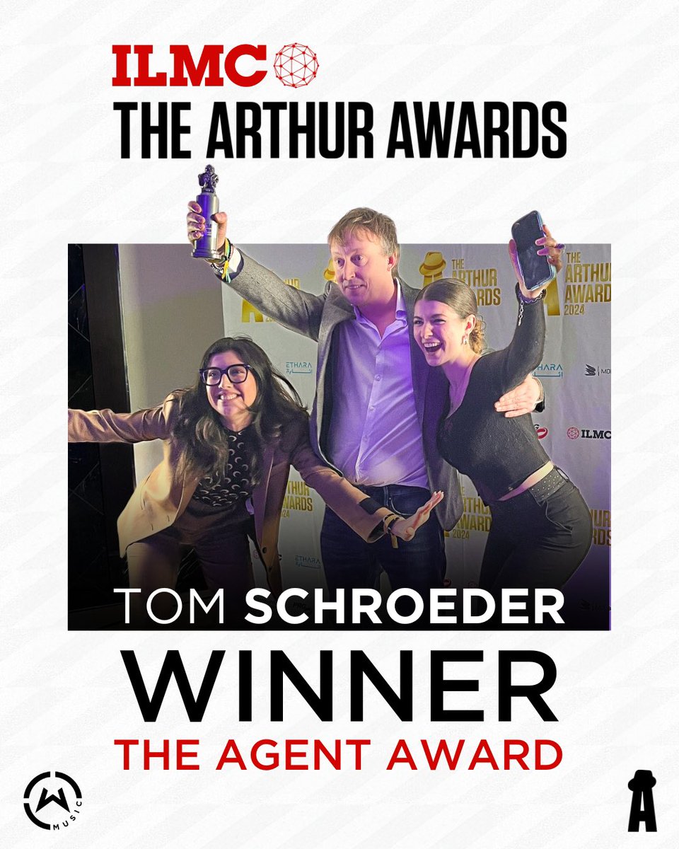 Congratulations to #WassMusic EVP Tom Schroeder, winner of The Agent Award at this year’s Arthur Awards!