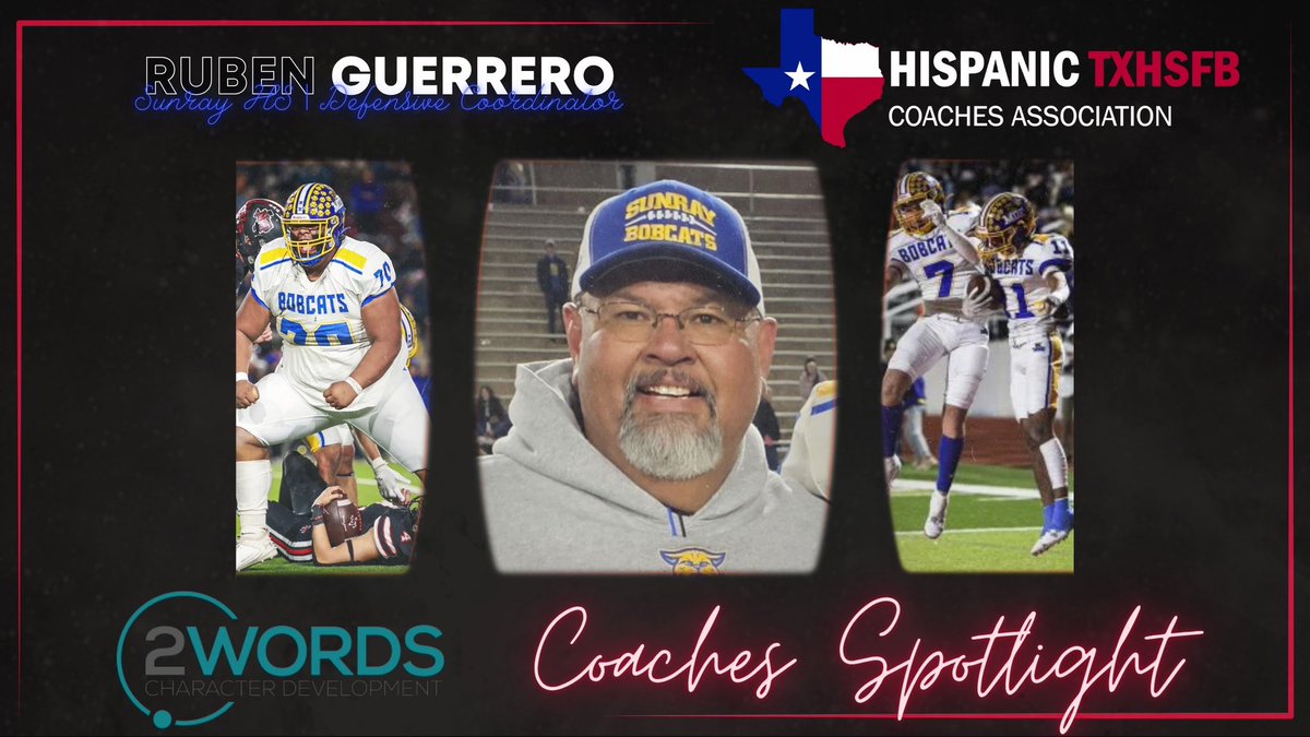 HTXHSFBCA’s Weekly Spotlight presented by @2Wordstv introduces this week’s featured coach, Ruben Guerrero! Coach Guerrero’s defense leads the charge @SunrayISD1 and we want to tell you all about him! Visit us at hthsfbca.com/2024-weekly-sp… to learn more about this week’s selection!