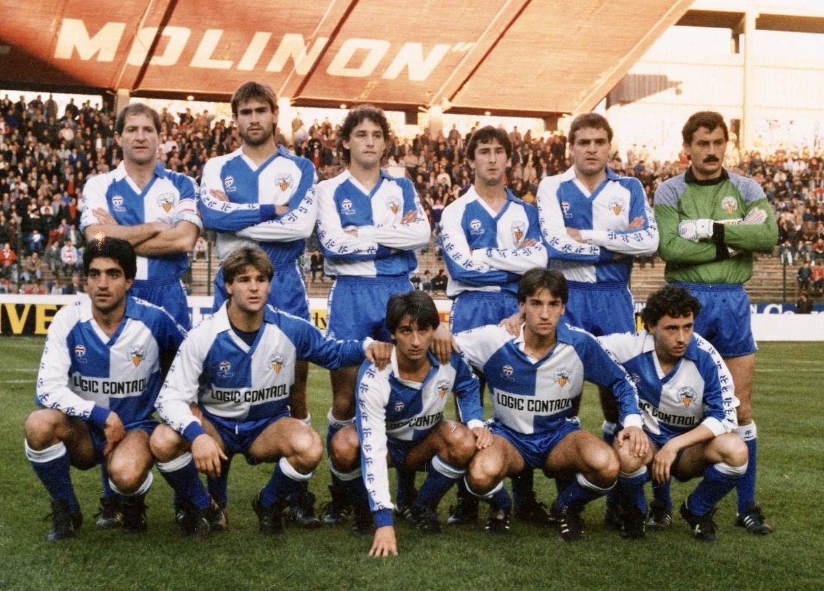 #Sabadell 1987/88. Alonso, Sánchez, Nacho, Maestre, Fradera, Manzanedo. Valdenebro, Adriano, Vinyals, Barbará, Rubio.