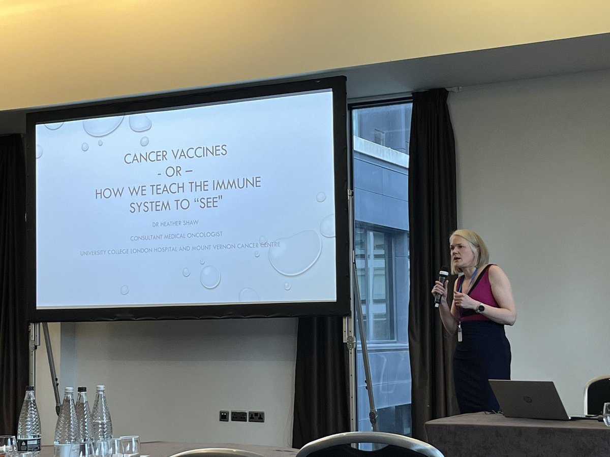 I was overjoyed ❤️💙💚to share a stage with the amazing @DrHMShaw. There was spontaneous applause when we heard what she was achieving in the #cancervaccine space! @CarlesEscriu, @AOlssonBrown @ajsfurness also showing UK cancer triumphs for the acp.org.Uk 🙂