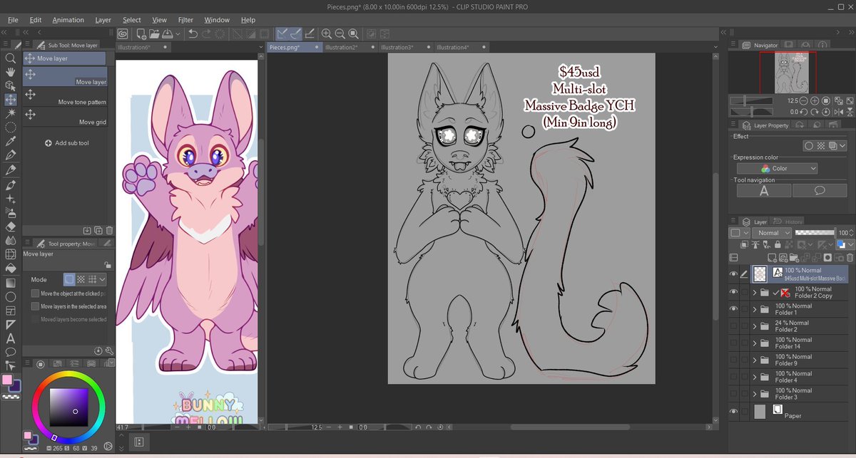BunnyMeIIow's tweet photo. I've just started creating unique badges and want to expand my collection! Offering a multi-slot dangle badge YCH for $45usd + $5 shipping. Custom dangle badges also available starting at $65usd. Contact for more details! #furryart #furrybadge #fursona #furryart #furryfandom https://t.co/gCqTEL05SZ