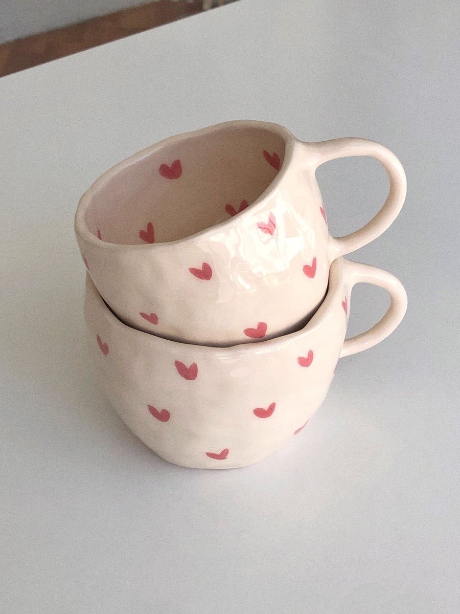 heart ceramic mug