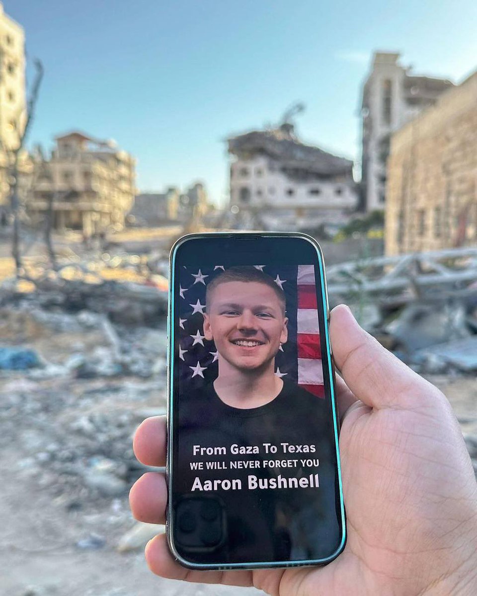 sahouraxo's tweet photo. From Gaza, a salute to Aaron Bushnell’s courage. https://t.co/r9GDoS9KFh