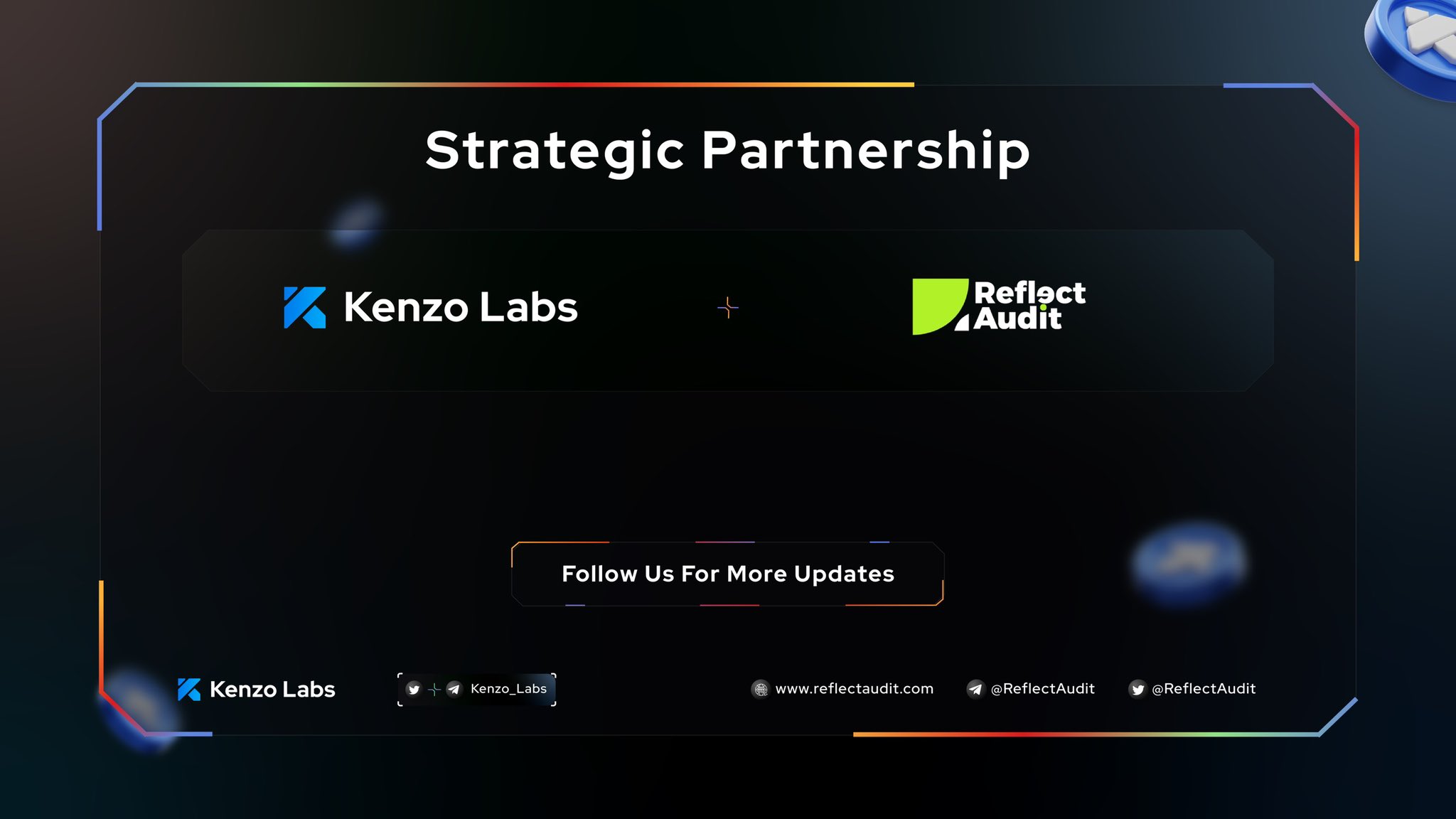 Kenzo Labs ex Kenzo Ventures on X We are pleased to announce our latest partnership with ReflectAudit ReflectAudit is a company dedicated to enhancing blockchain transparency and security. Their offic...