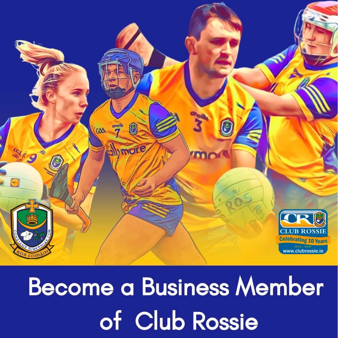 Become a Club Rossie Business Member and play your part in the future of Roscommon GAA. More information ➡️ clubrossie.ie/brochure #RosGAA