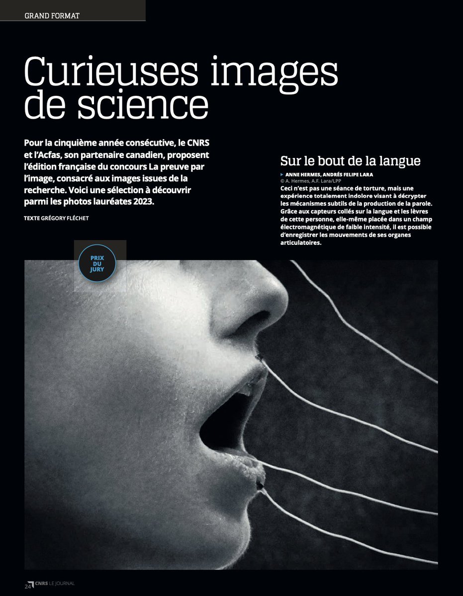 Omg 😱 ! Our picture made it to page 24 of the latest edition of Le Journal by @CNRS! 📰 Check it out and give us a♥️ !  @dejliglejlighed 🤝 lejournal.cnrs.fr/sites/default/… 
#LPPI @_Acfas @LPP_Paris @Sorbonne_Nvelle #phonetics #phonology 👅 🔊 🎙️