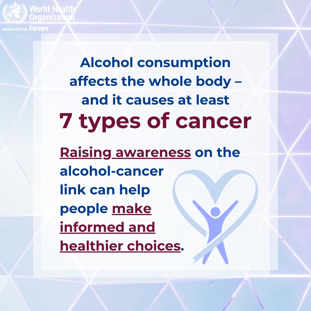 📢 Raising awareness on the alcohol-cancer link is crucial! It aligns with #EUCancerPlan, empowering people to make informed and healthier choices. Let's spread the word and prioritize our health! 💪🌍🎗️ #AlcoholAndCancer #HealthAwareness #EuropeBeatingCancer