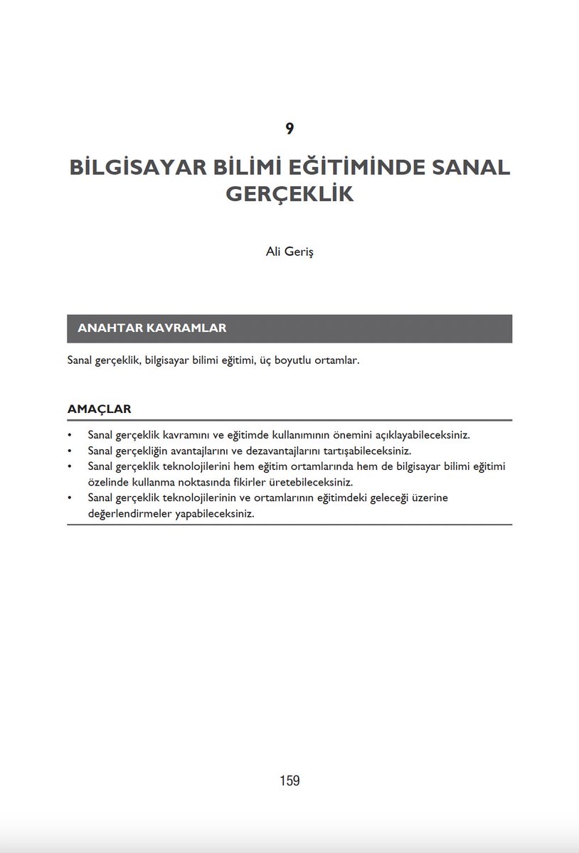 aligeris's tweet photo. 📘🚀 "Bilgisayar Bilimi Eğitiminde Sanal Gerçeklik" bölümü ile katkı sağladığım "Teoriden Uygulamaya Bilgisayar Bilimi Eğitimi" kitabı Prof. Dr. Serhat Bahadır Kert @sbkert editörlüğünde yayınlandı! 👉 https://t.co/NjsX9fYXFx https://t.co/7MQGtpQfYK