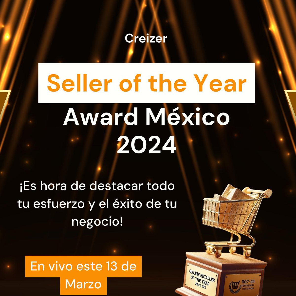 ¡La primera edición del "Seller of the Year Award México 2024" está cada vez más cerca!  Conoce a los nominados este 6 de Marzo y ¡No te pierdas la transmisión EN VIVO este 13 de marzo desde las redes sociales de Creizer.

Regístrate aquí: hubs.la/Q02mjYYY0