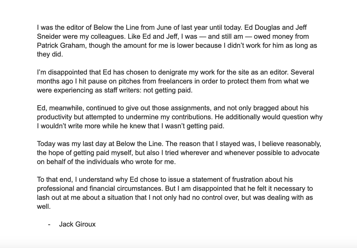 Below the Line tweet media