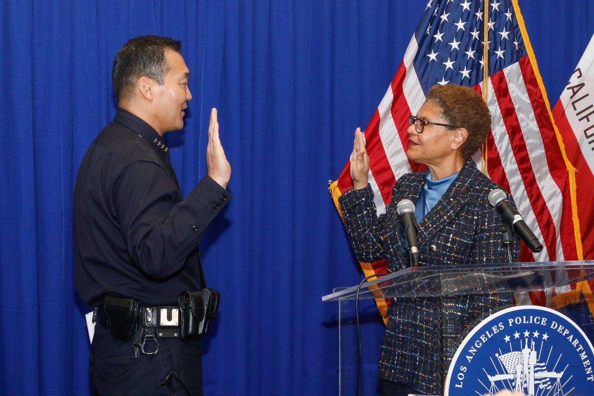 This morning I took an oath—an oath to serve the LAPD, and all Angelenos, to the best of my ability as the 58th Chief of the Los Angeles Police Department.