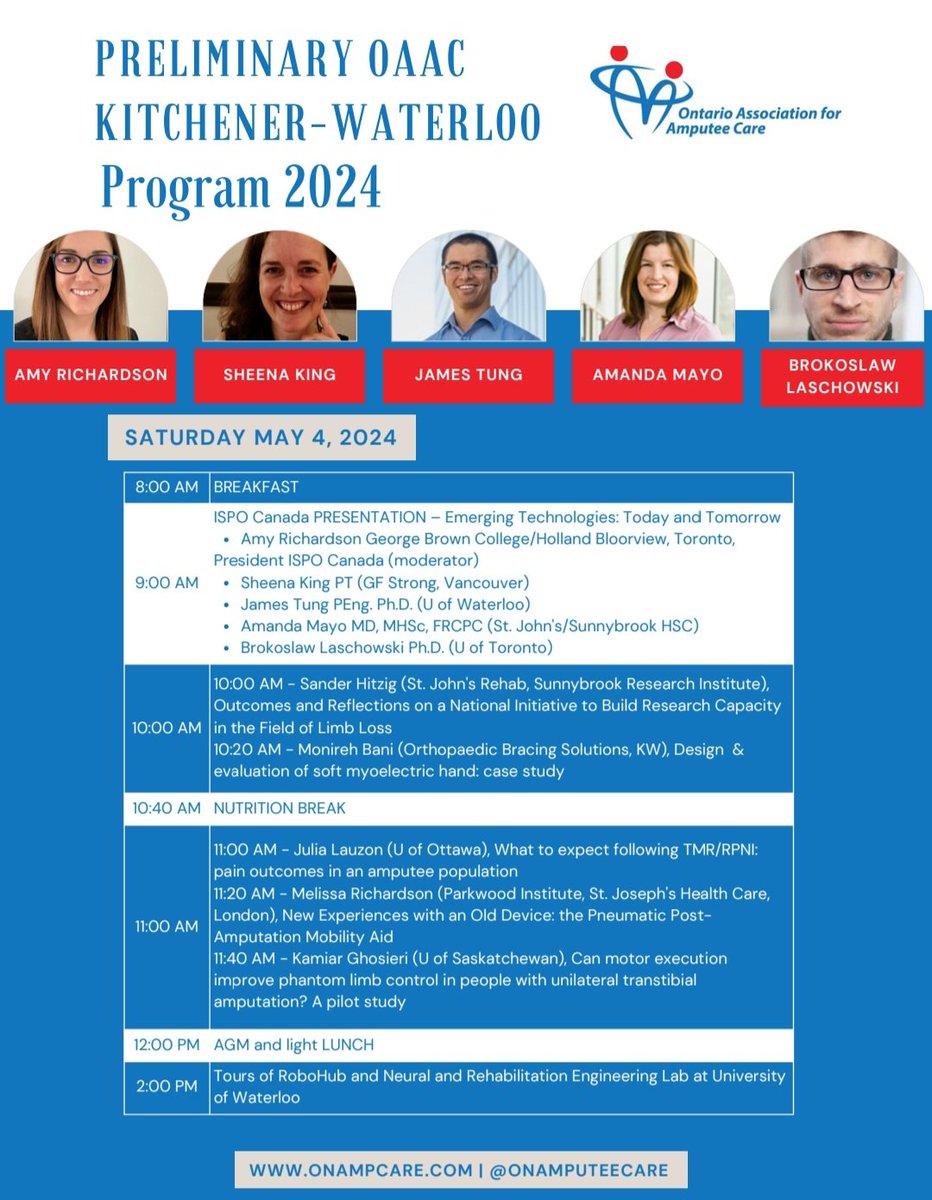 Join us May 3-4, 2024 for a showcase of prosthetics and amputation rehab talks - onampcare.com to register