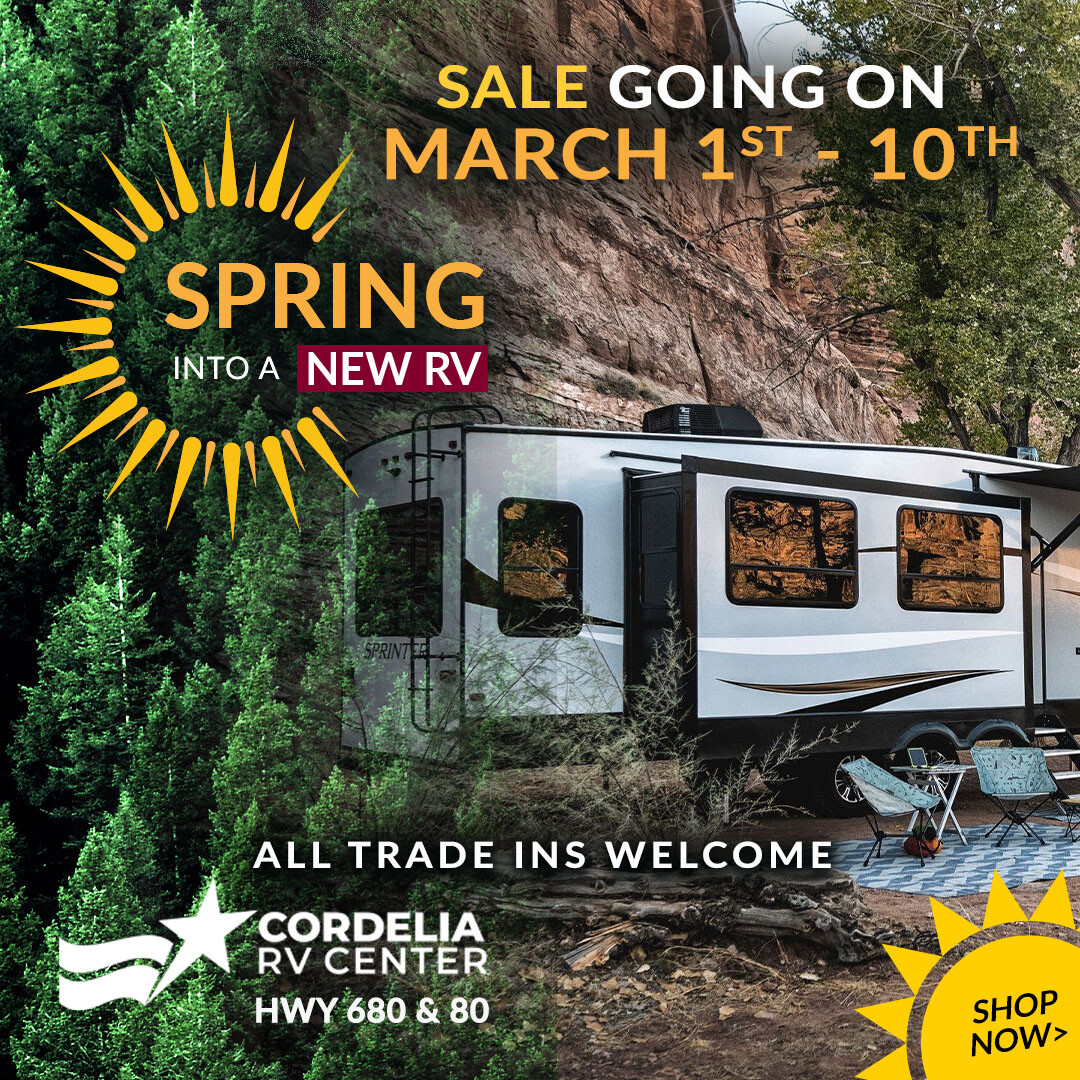 🌸 Welcome March! 🌸
Spring into a new RV, It's time to make a trade. Ask about 90 days of free storage. 😎
💻 rpb.li/mnN1rb
📞 707-864-8700
#CordeliaRVCenter #NewRV #Travel #Explore