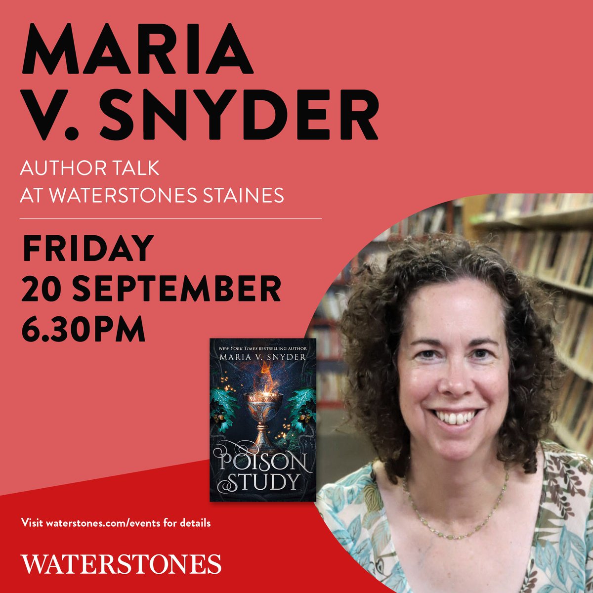 We're ecstatic to announce that New York Times bestselling author Maria V. Snyder will be visiting us as she embarks on her first UK tour in 10 years.  For more details & tickets, visit - waterstones.com/events/an-even… #MariaVSnyder #PoisonStudy