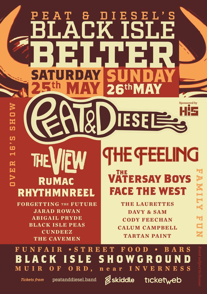 Another festival announcement 🤠🙌 buzzing to be on this crackin line up for @peatanddiesel’s Black Isle Belter 💥 Tickets available here 🎫 skiddle.com/festivals/blac…