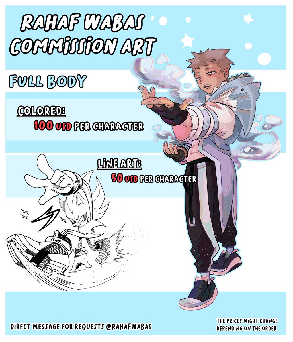 rahafWabas's tweet image. Commissions art are open

payments on PayPal  STC PAY 

DM me for any questions Emil:
rahafwabas.business@gmail.com 

  #commission #commissionart #character_design #storyboard #illustration #dnd